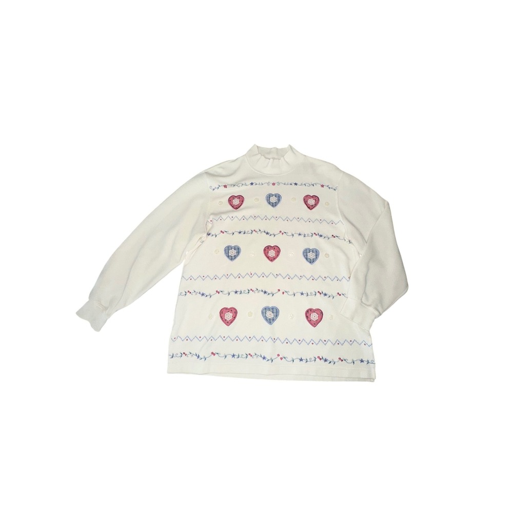 Alfred Dunner Vintage Granny Embroidered Sweater Pullover Size‎ Medium